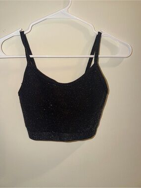 Forever 21 Black Sparkle Cropped Cami
